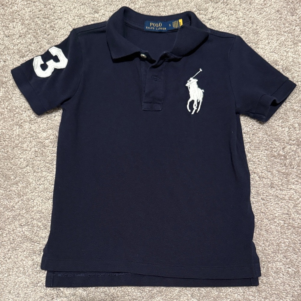 Polo by Ralph Lauren Dark Blue Kids Polo with White Accents